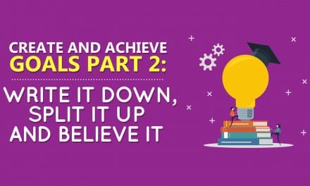 Create and Achieve Goals Part 2: Write It Down, Split It Up and Believe It